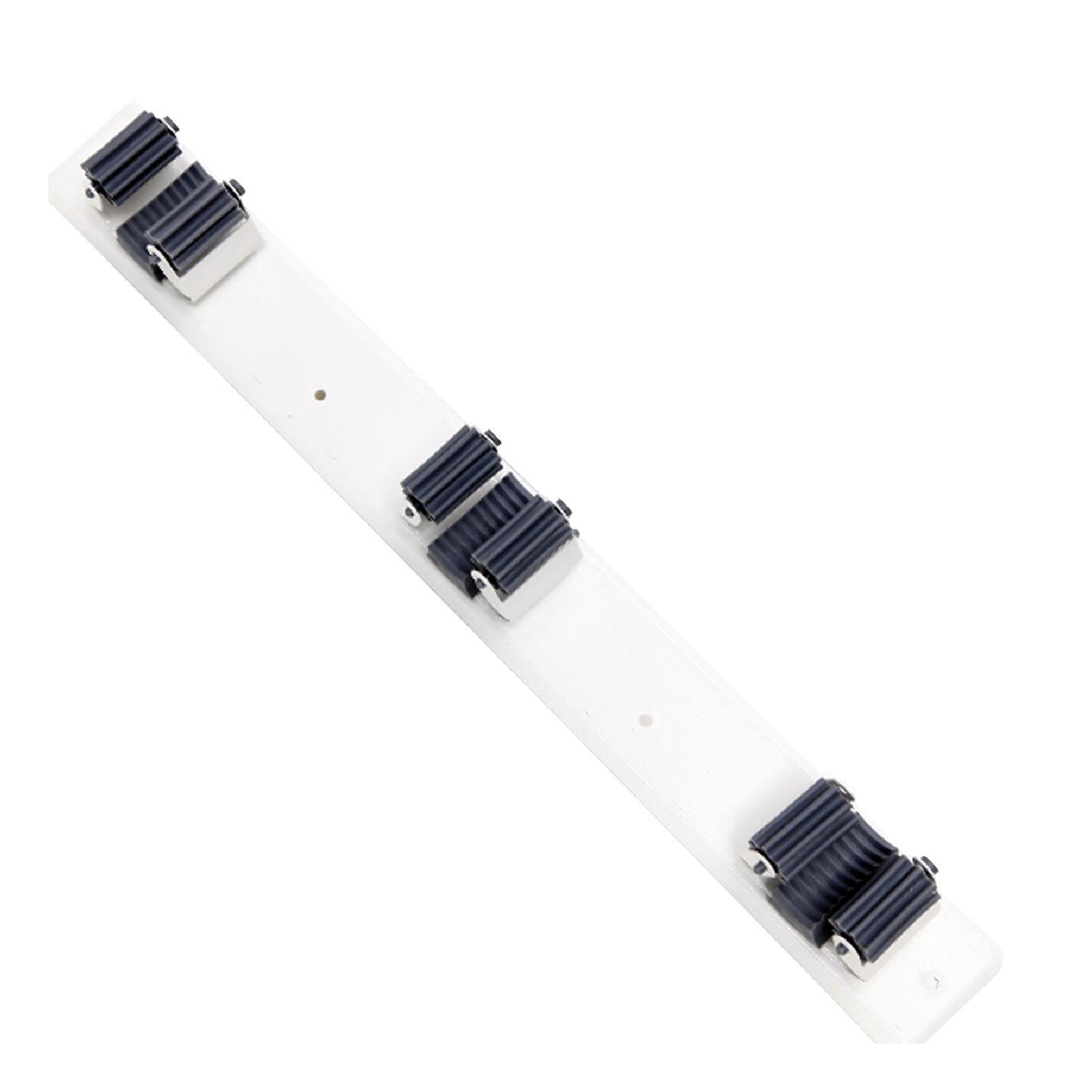 Barra appendiscopa in metallo verniciato con ganci aggiuntivi