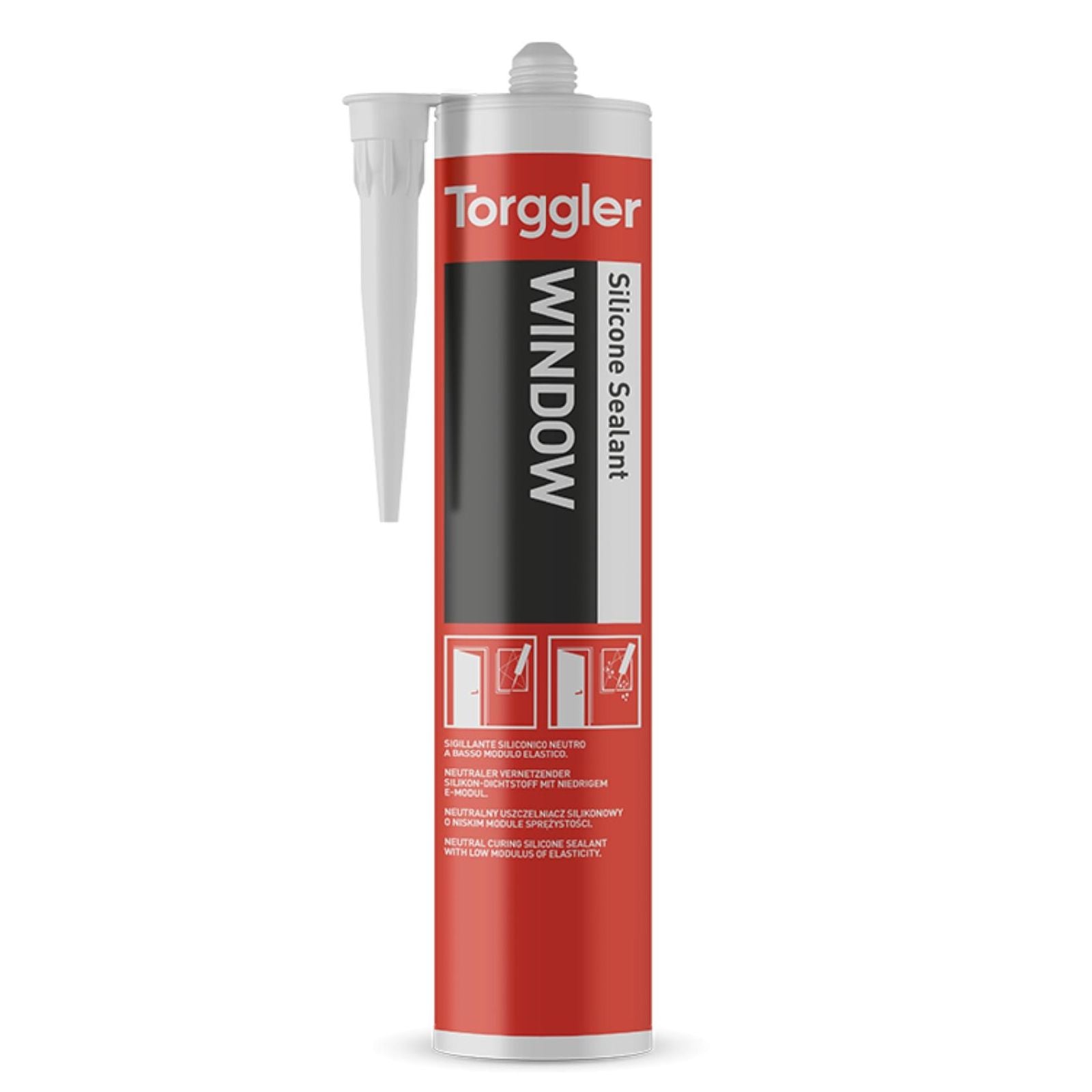 Silicone neutro "Window" per edilizia e giunti 310 ml trasparente 24 pezzi