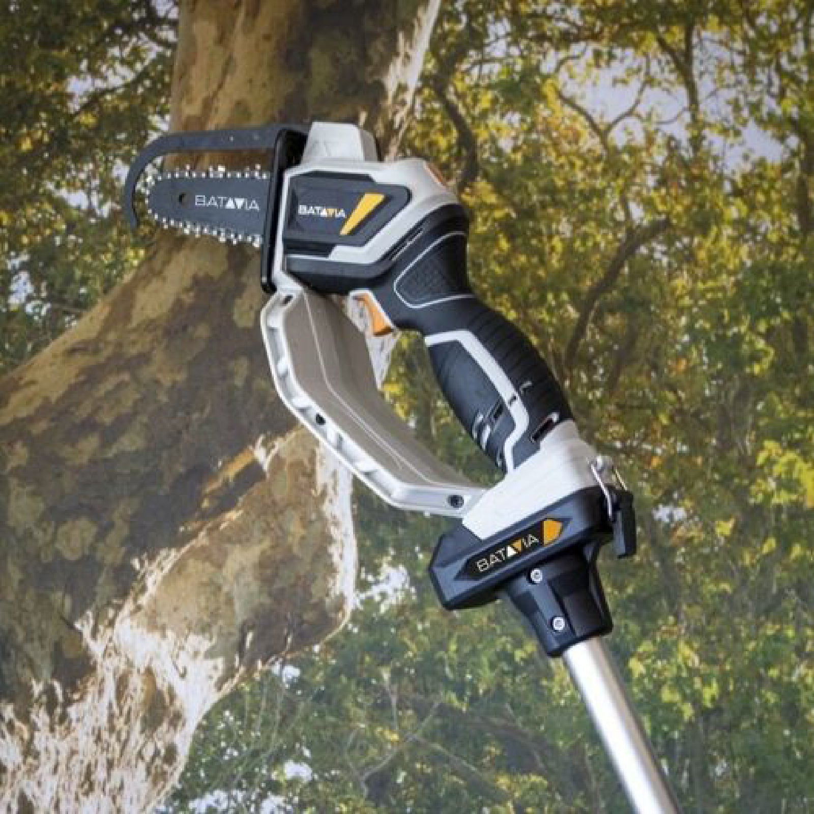 Asta prolunga per mini sega a batteria con impugnatura ergonomica 124 cm