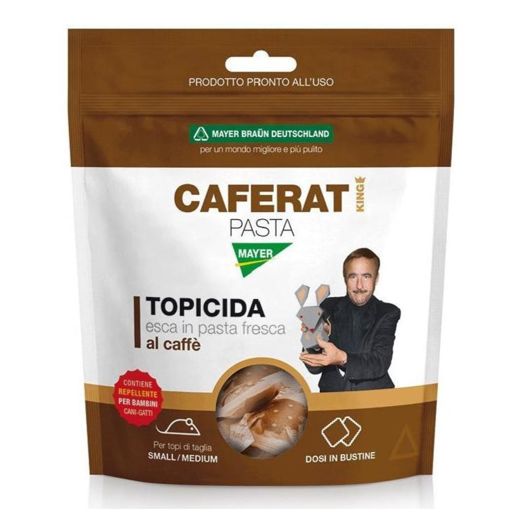 Esca per topi al sapore di caffè, topicida in pasta con dosi in bustine, da 150 grammi