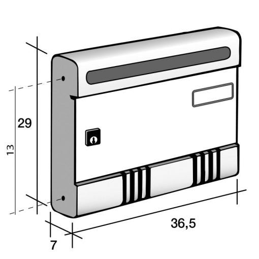 Cassetta per posta "Serie SIRE" in alluminio modello componibile, da esterno
