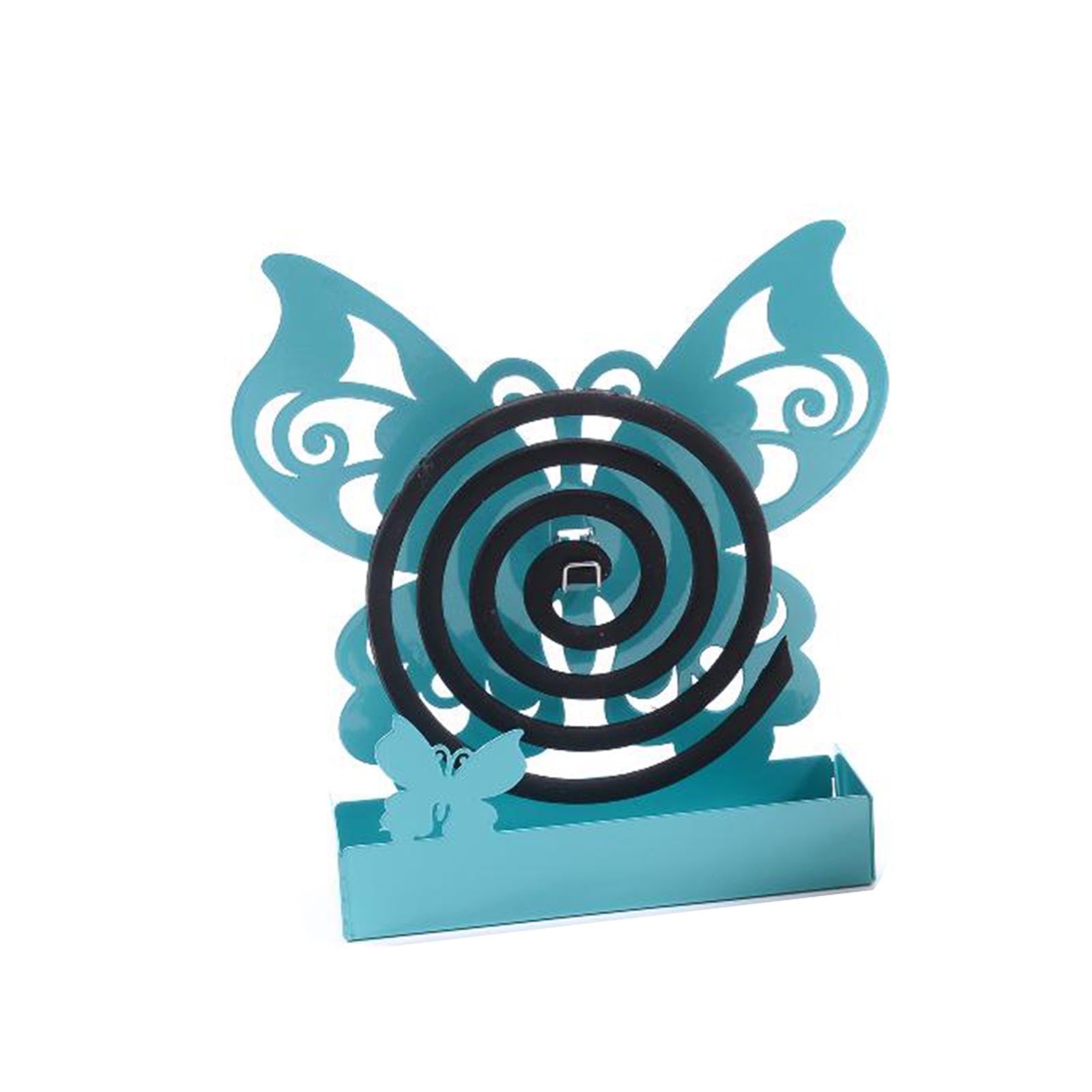 Porta zampirone "Fiori e farfalle" con base  in metallo, antizanzare da Esterno, da 18 cm