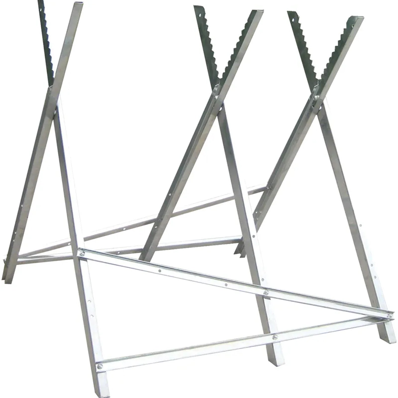 Cavalletto taglialegna spaccalegna pieghevole in ferro zincato richiudibile