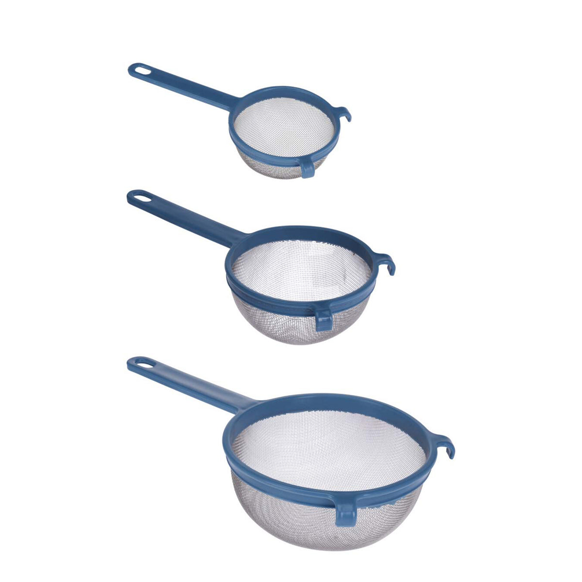 Colino in acciaio inox per setaccio prodotti cucina set da 3