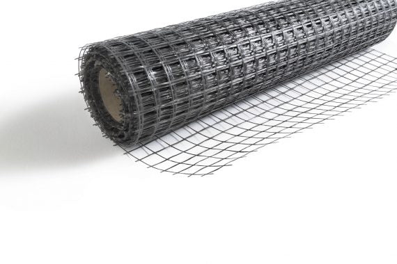 Rete per armatura pavimenti 1 x 50 mt in filati di fibra di vetro 130 gr/mq