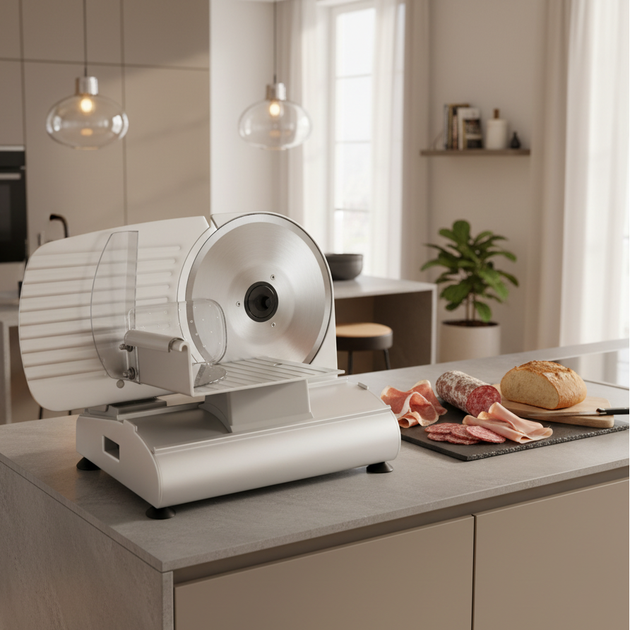 Affettatrice elettrica per carni salumi e formaggi in alluminio "Artus"