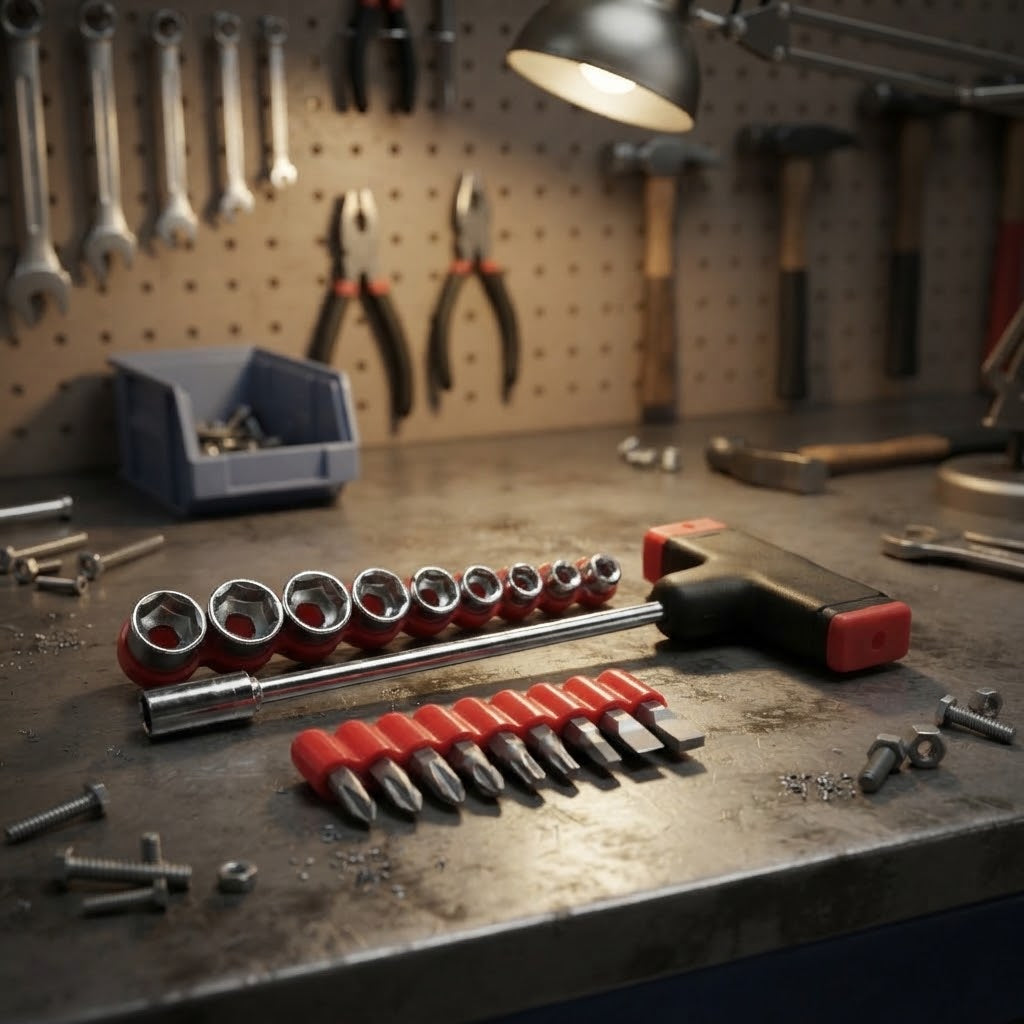 Cacciavite "TOP TOOLS" porta inserti/bussole set da 22 pezzi