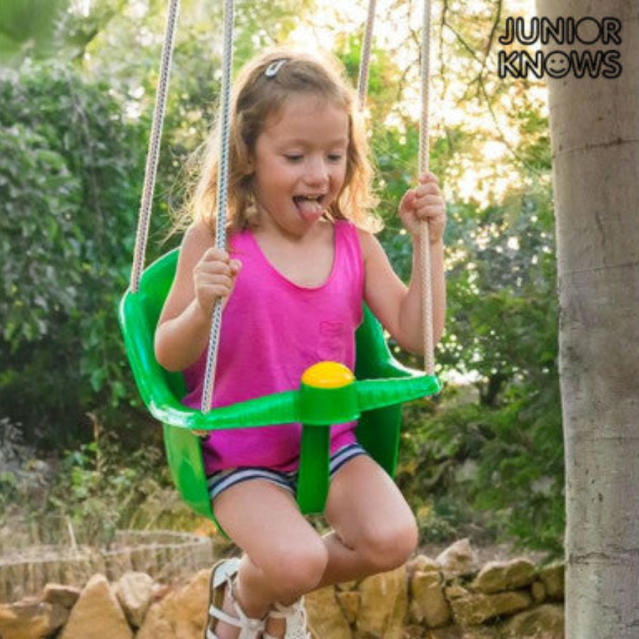 Seggiolino di ricambio altalena in plastica con clacson e protezione a T per bambini da 1 - 3 anni