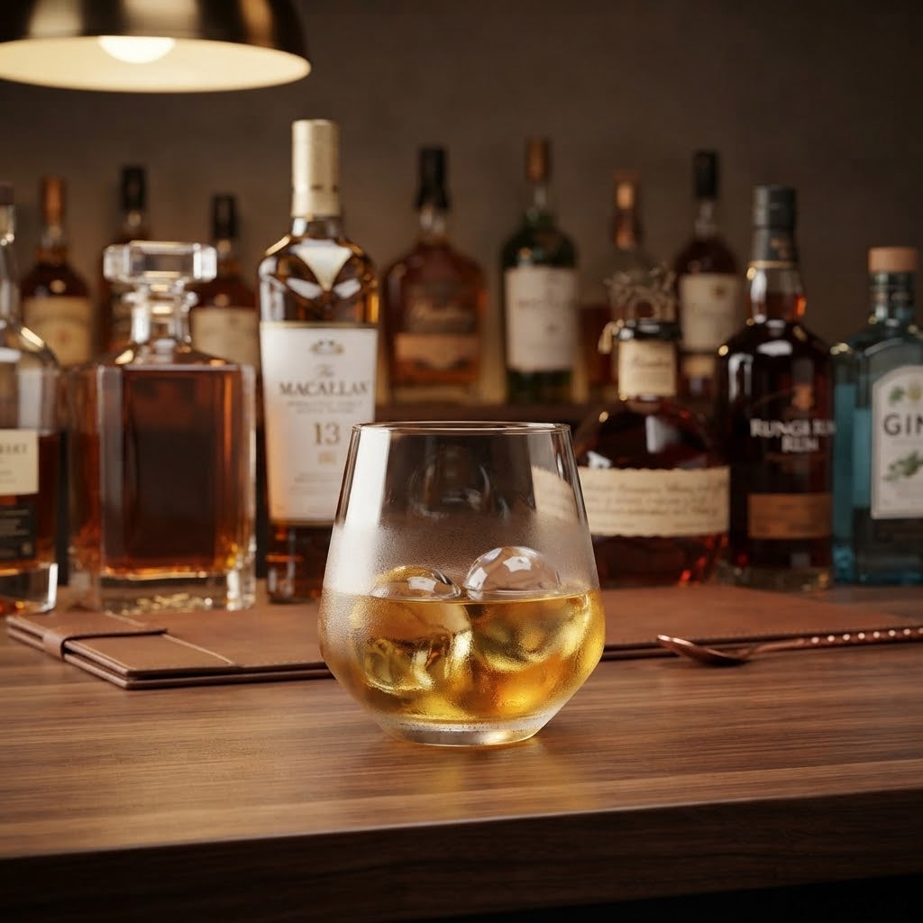 Bicchieri da Whisky in vetro da 450 ml set da 4