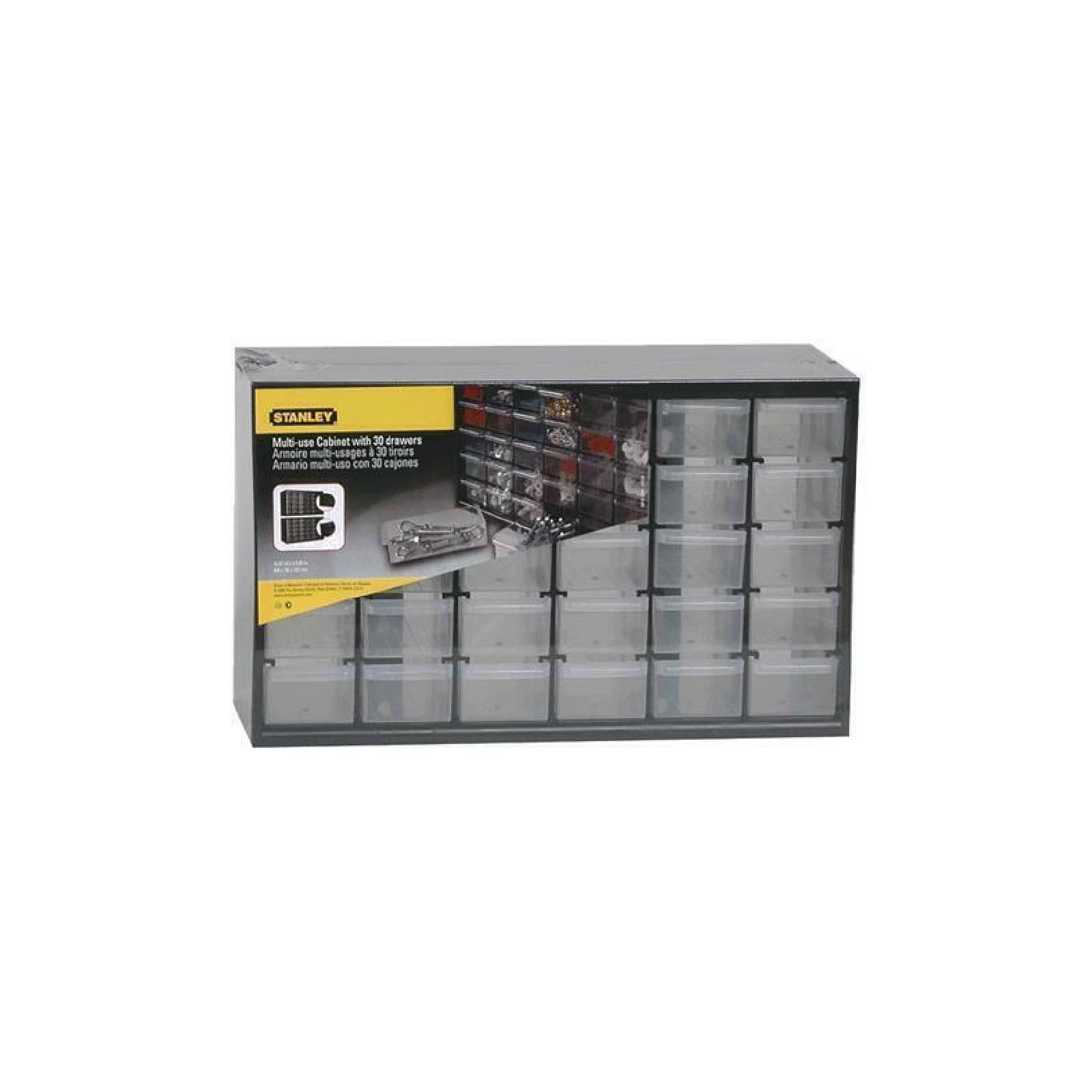 Cassettiera porta minuteria composta da 30 cassetti trasparenti senza blocco