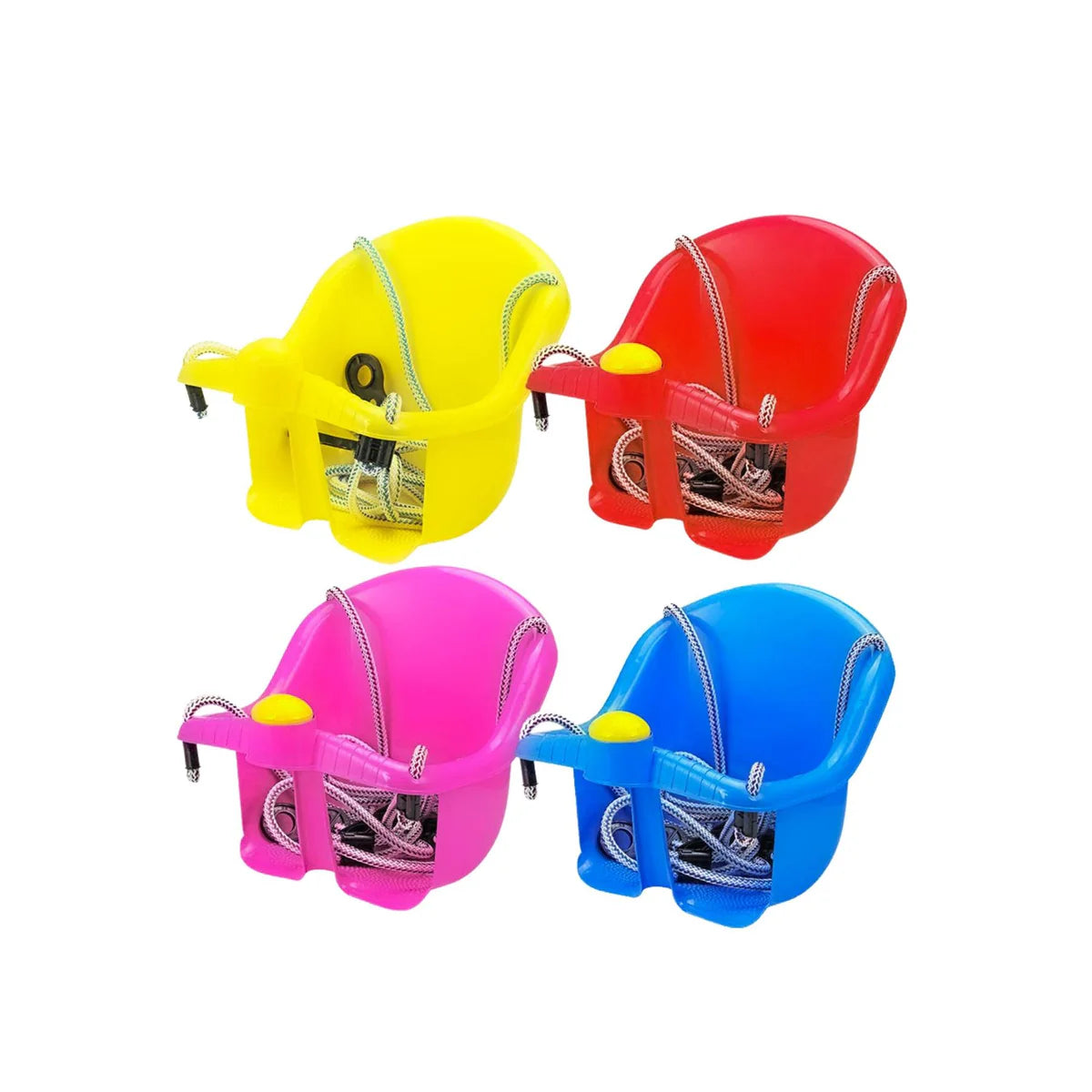 Seggiolino di ricambio altalena in plastica con clacson e protezione a T per bambini da 1 - 3 anni