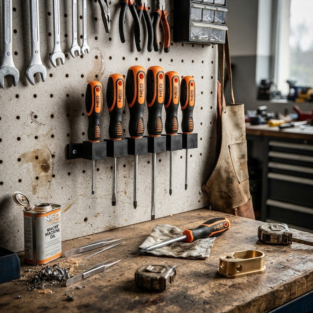 Cacciaviti "NEO Tools" a punta magnetica con manico bimateriale set da 5 pezzi