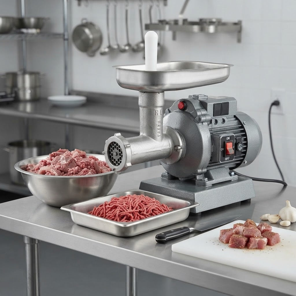 Accessorio Professionale "REBER" Tritacarne per motore elettrico in acciaio inox