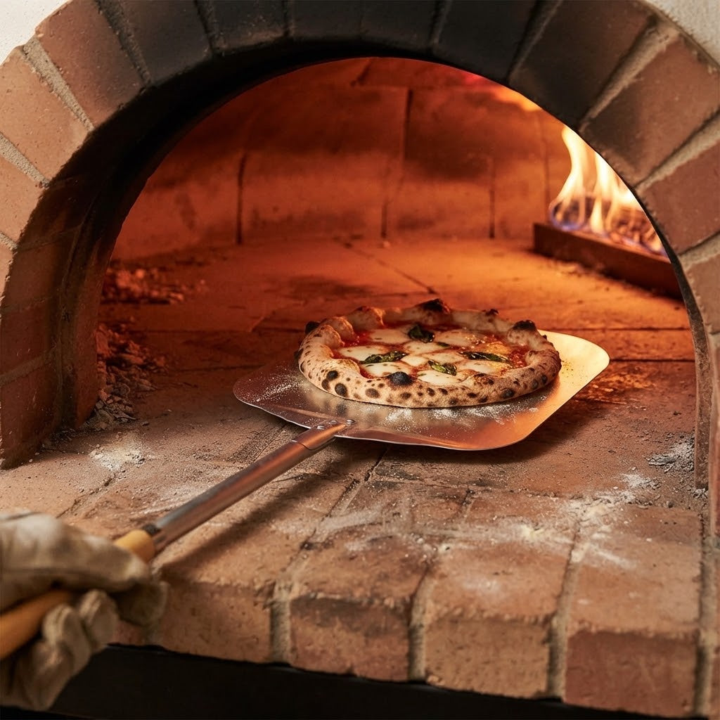Pala per pizza in alluminio "Made In Italy" per forno a legna e pizzeria