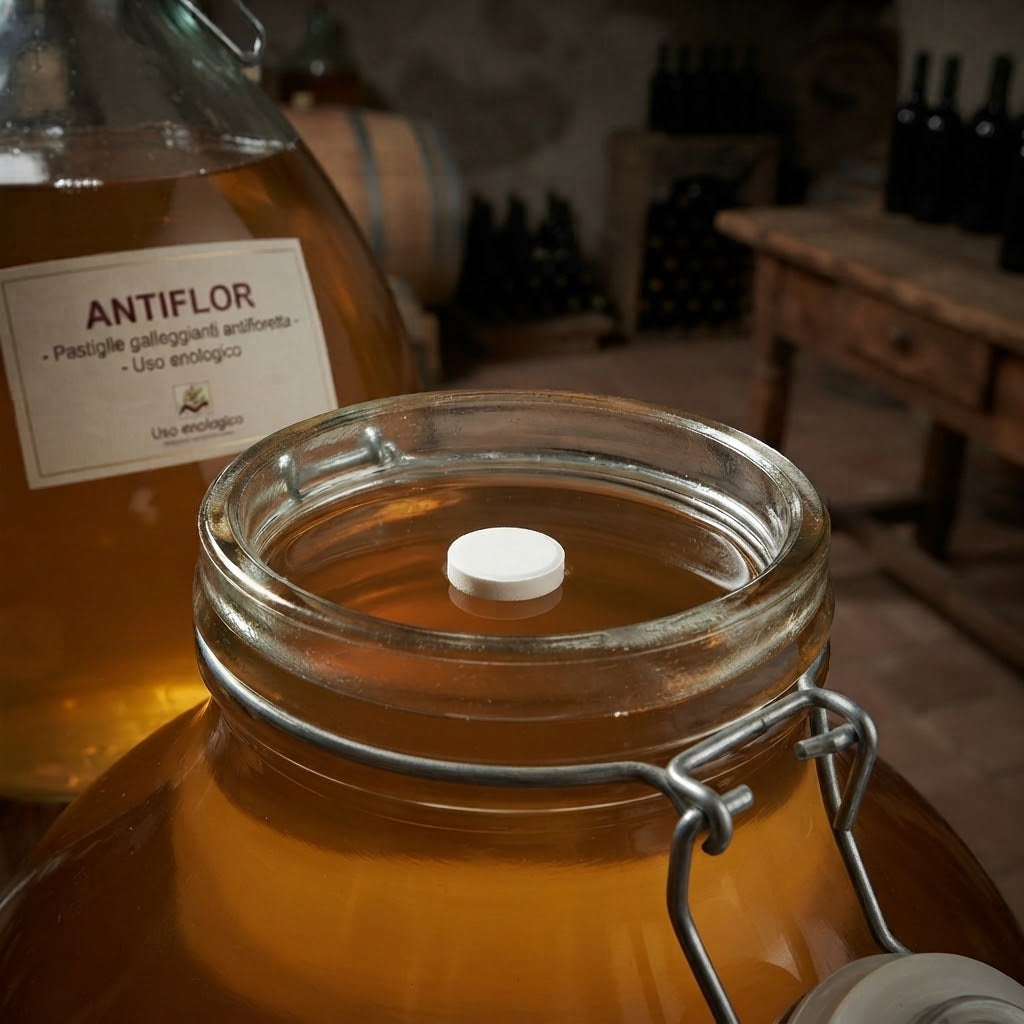 Pastiglie galleggianti antifioretta ad uso enologico "Antiflor" sterilizzante per vino e mosto