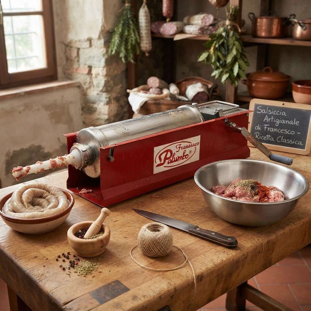 Insaccatrice "Professionale" per insaccati salumi struttura in metallo e acciaio inox