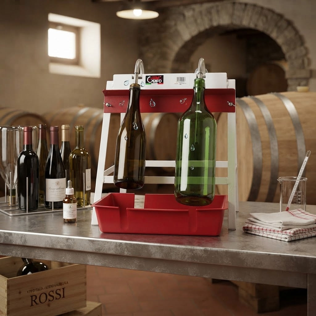 Riempitrice a vaschetta con sifoni in acciaio inox per bottiglie birra artigianale e vino