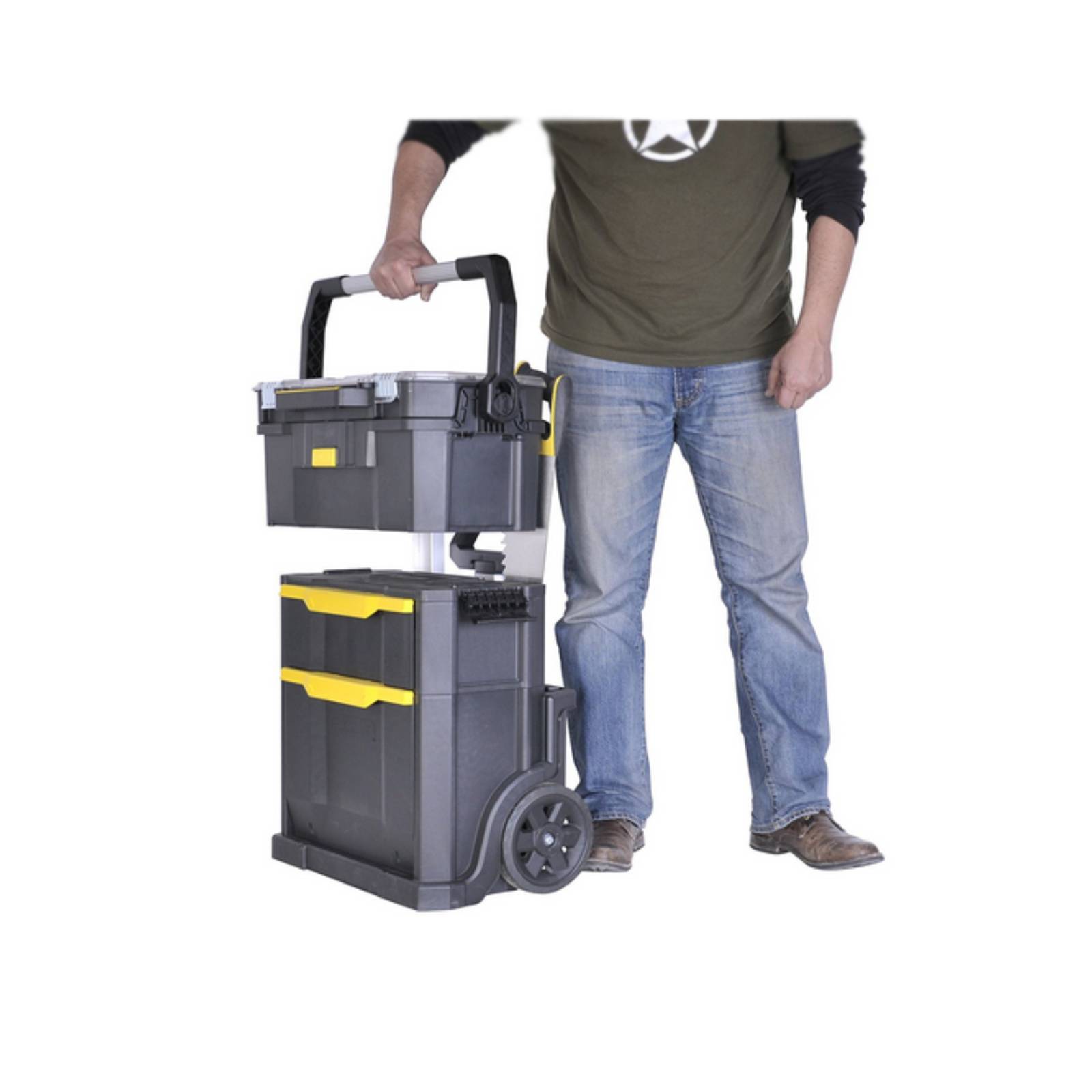 Trolley portautensili "Rolling Workshop Gen.2"  cassetta superiore con organizer separabile tramite bottone