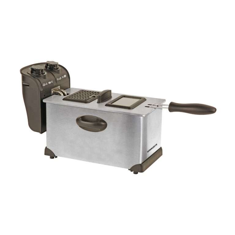Friggitrice elettrica in acciaio inox ideale per tutti i tipi di frittura, capacità 3 litri