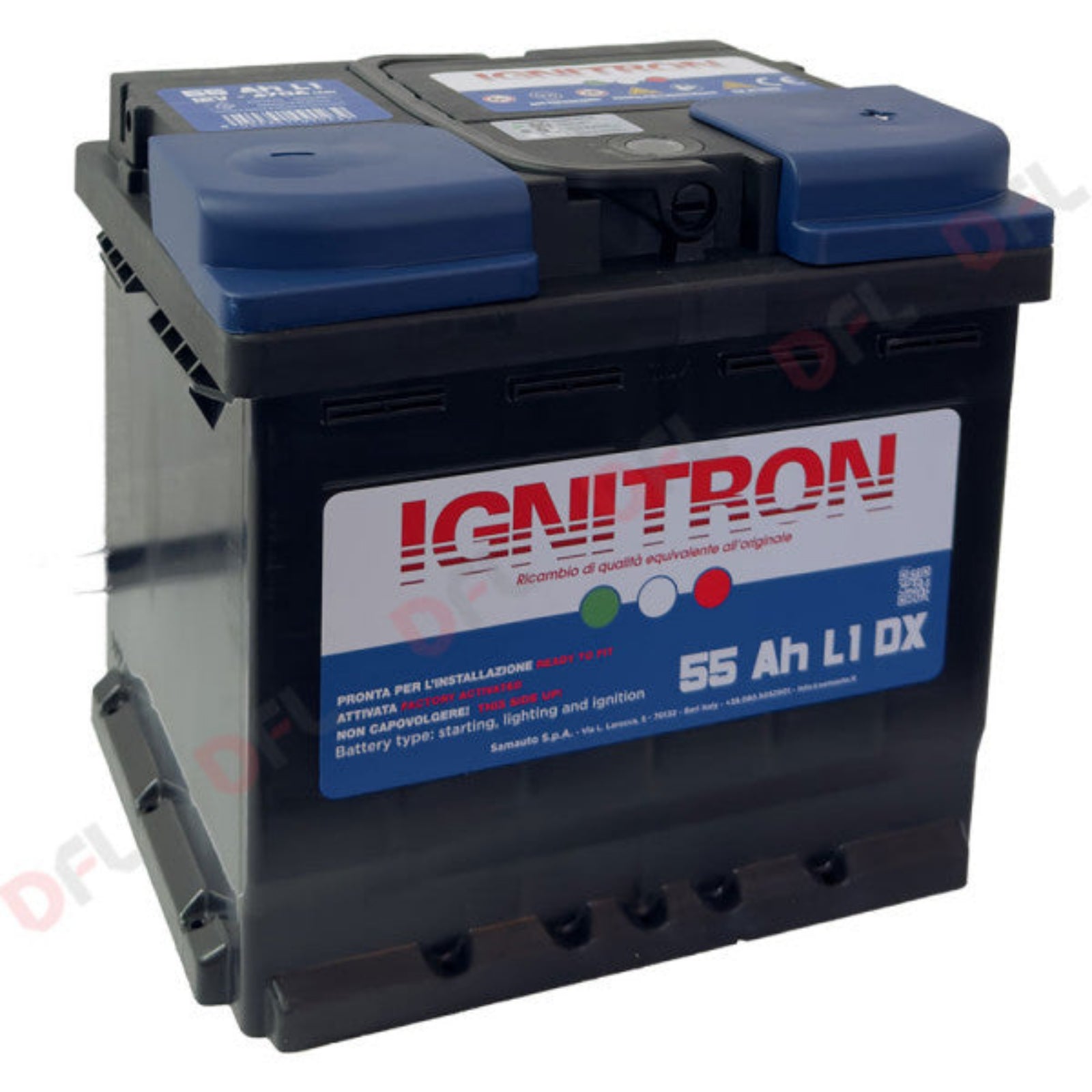 Batteria "Ignitron Traditional" con piastre e griglie in Pb/Ca per auto
