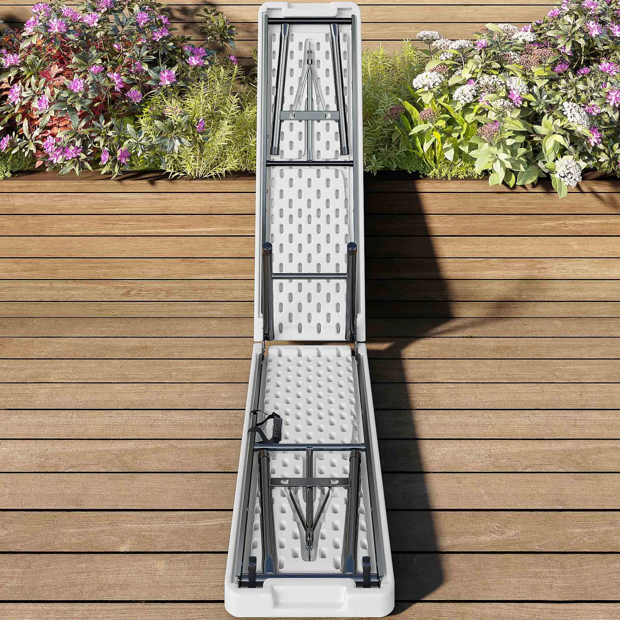 Panca pieghevole da catering e campeggio a valigetta con maniglia