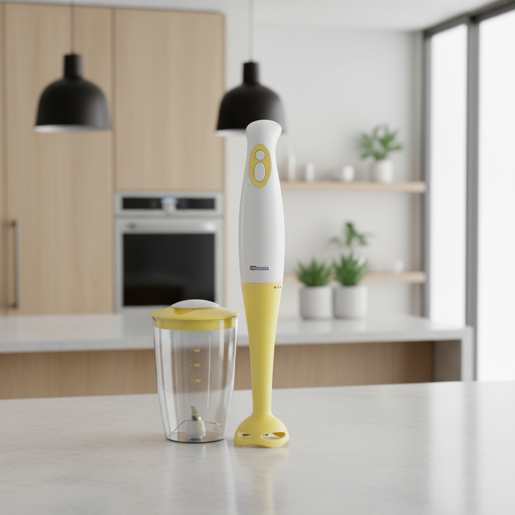 Frullatore ad immersione ideale per sminuzzare, mescolare e sbattere con bicchiere graduato da 500 ml