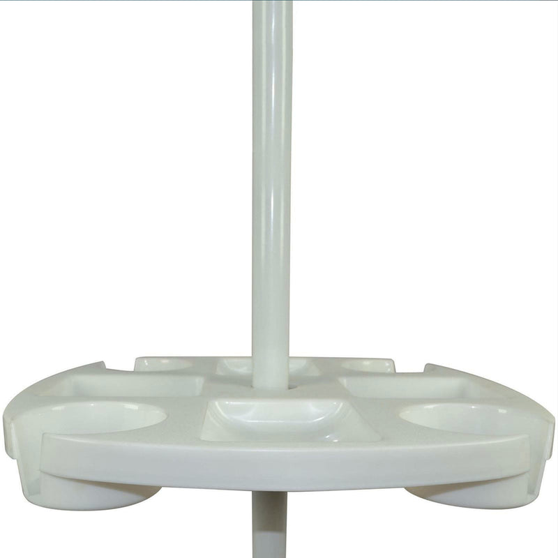 Tavolino bianco in plastica per ombrellone da giardino e mare 30 cm