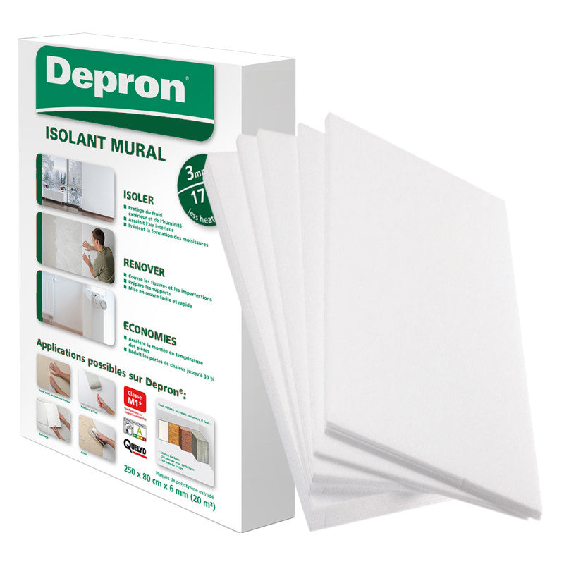 Foglio di Polistirolo Estruso Dupron Isolamento Termico e Acustico 80 x 250 cm