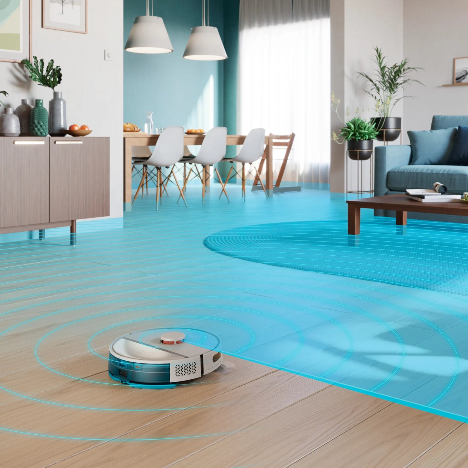 Robot "Scrappi" Aspirapolvere 3 in 1, cattura polvere, sporco e lava efficacemente