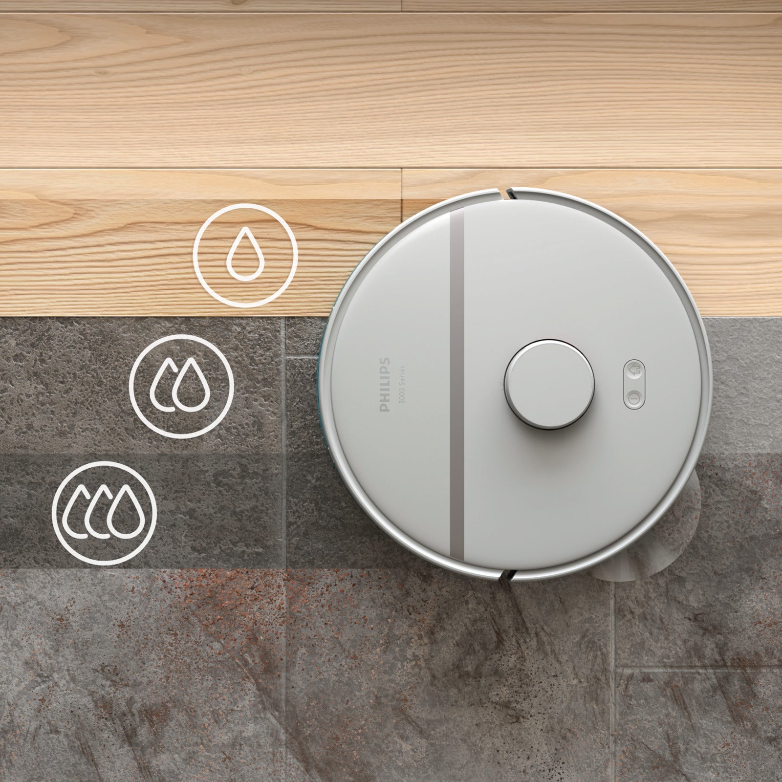 Robot "Scrappi" Aspirapolvere 3 in 1, cattura polvere, sporco e lava efficacemente