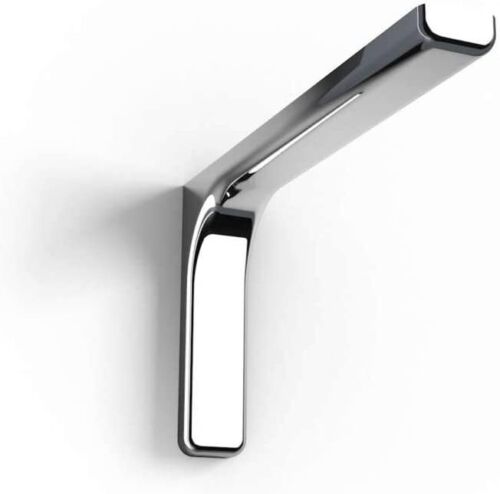 Reggi mensola per arredo in acciaio con copertura in plastica, kit con viti e tasselli