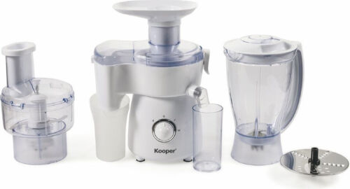 Robot Da Cucina Multifunzione 5 in 1  (Frullatore, affetta tutto, tritatutto, centrifuga, grattugia). Lame a 2 velocità. 400W