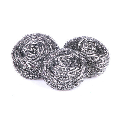 Spugna abrasiva da cucina in acciaio per la pulizia di superfici e utensili