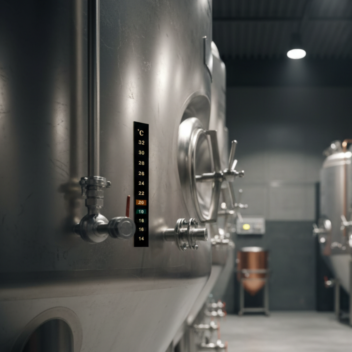 Termometro a cristalli liquidi adesivo per kit di fermentazione birra