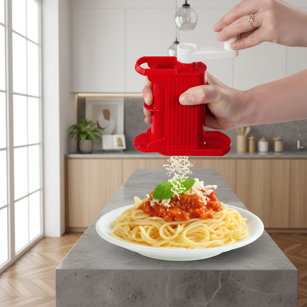 Grattugino dotato di funzione manuale con rullo in acciaio inox