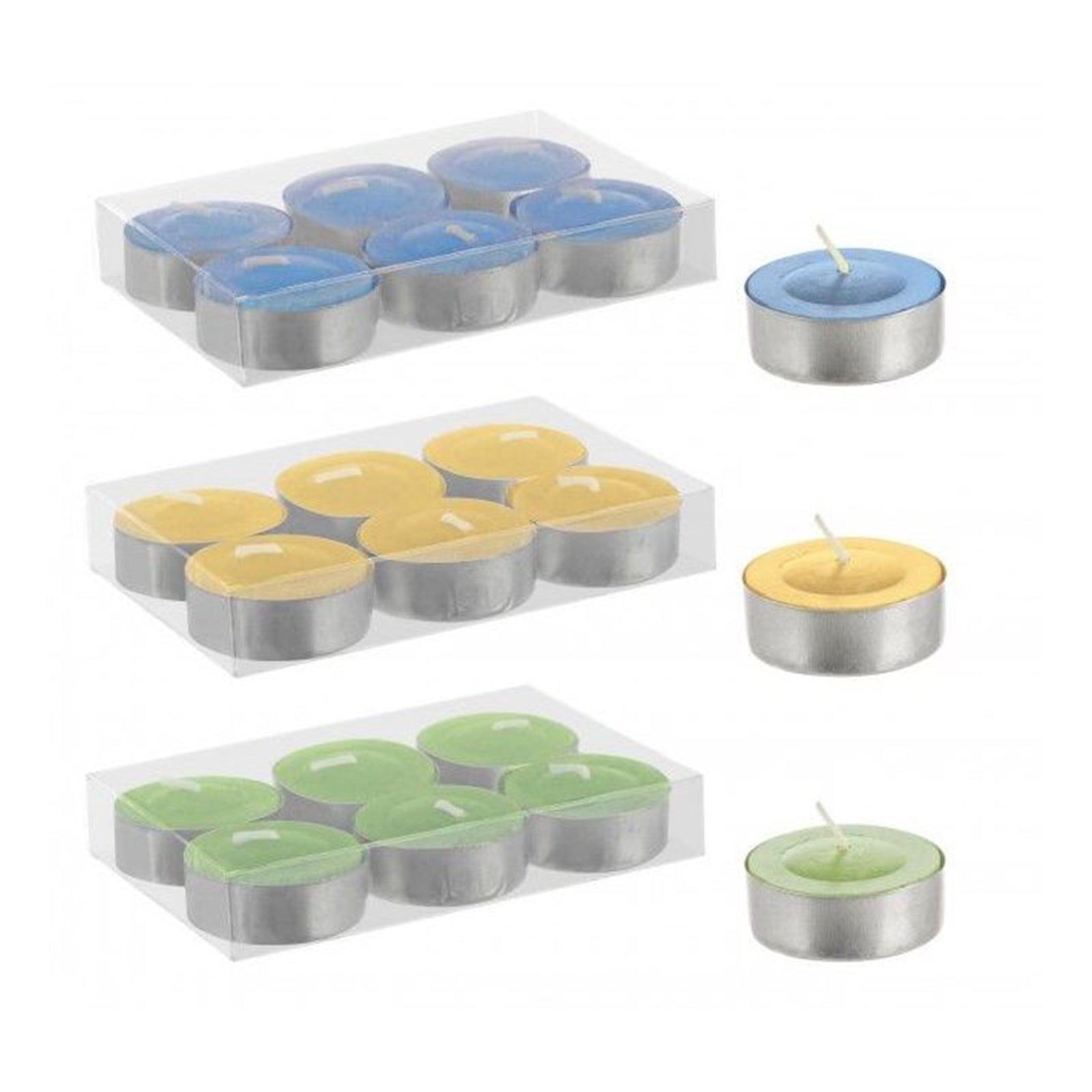 La zappa Tealight alla citronella colorata decorazione da esterno 6 pezzi