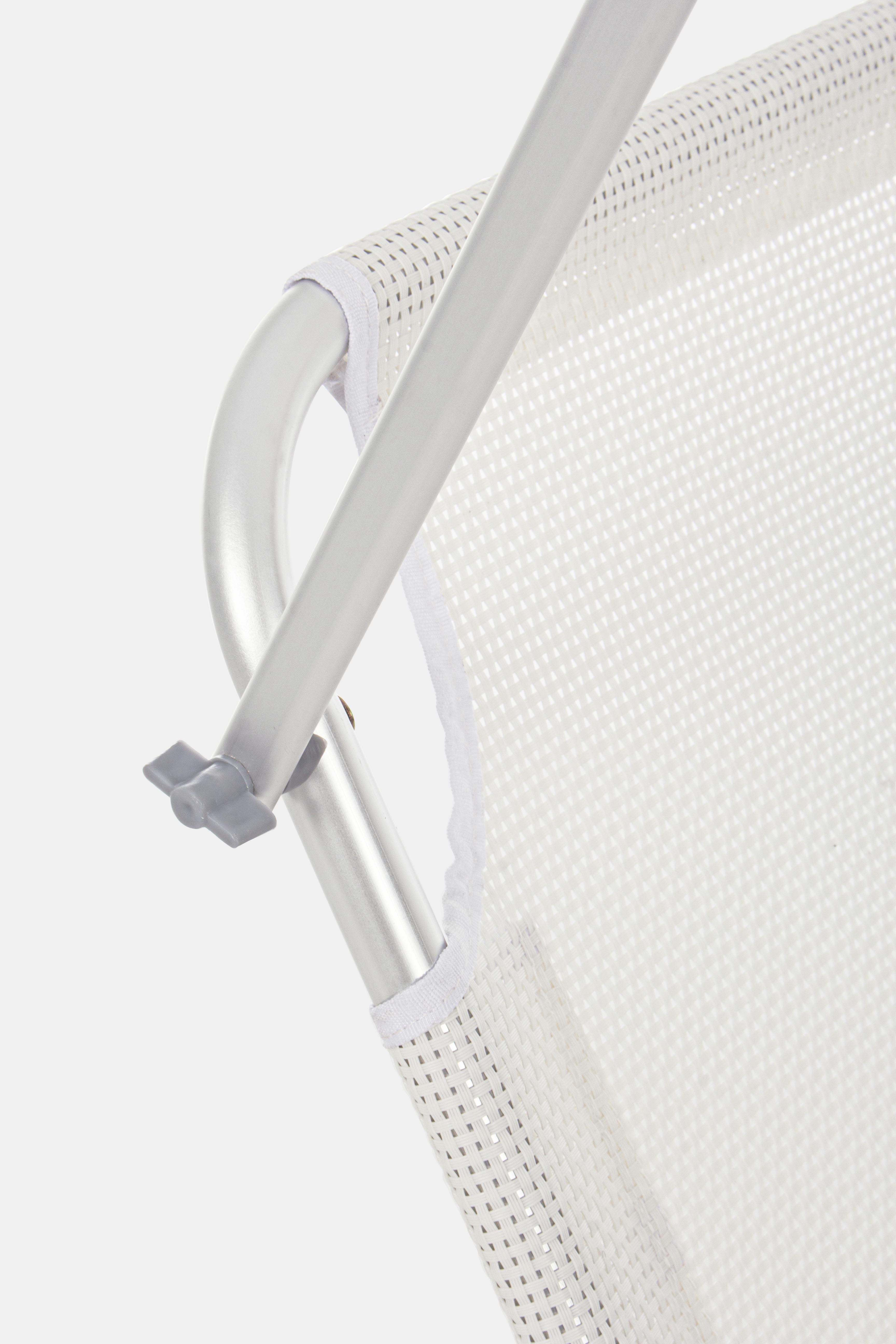 Brandina spiaggina ''Cross'' lettino in alluminio anodizzato pieghevole con tettuccio da mare