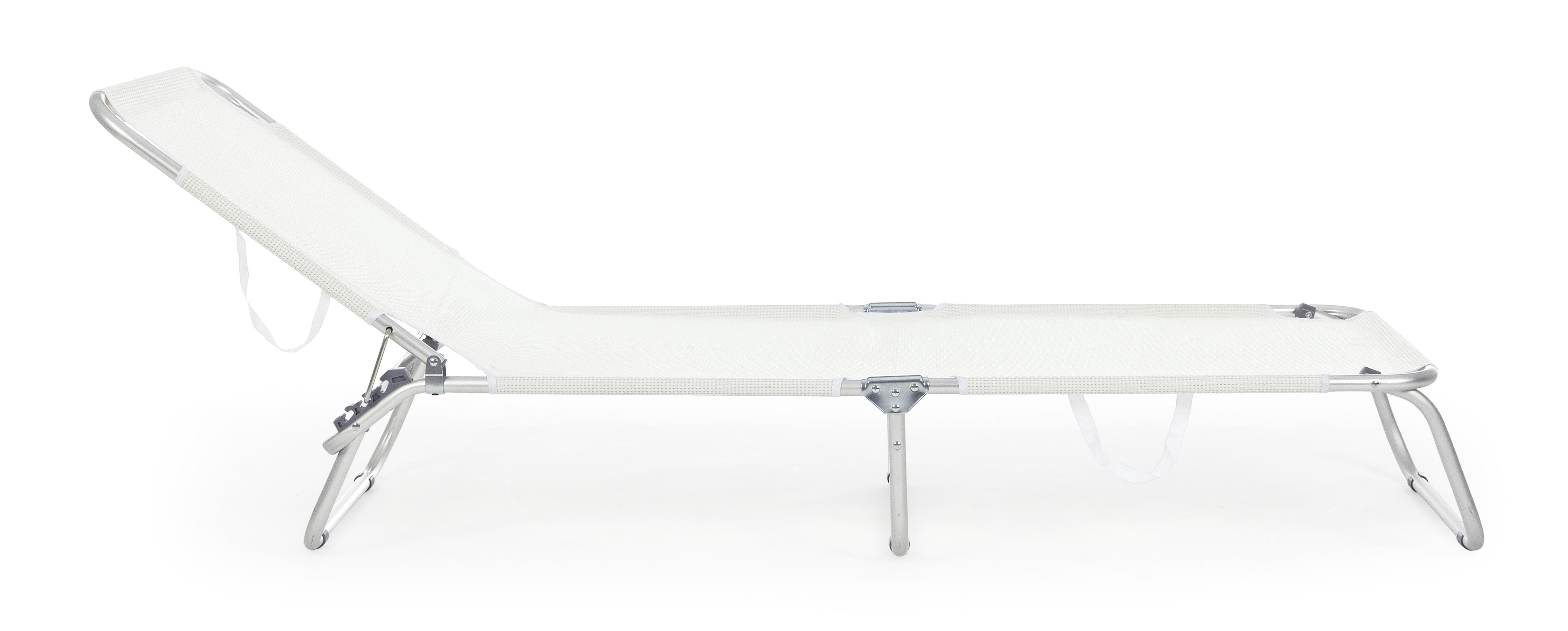 Lettino brandina prendisole pieghevole "Cross" in textilene da spiaggia e balcone