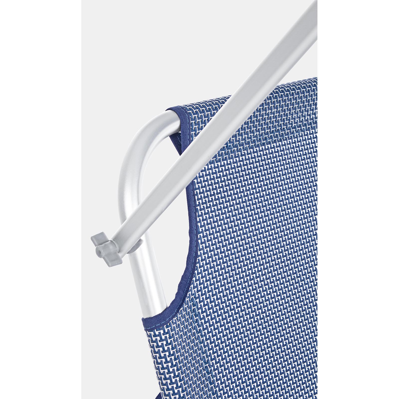 Brandina spiaggina ''Cross'' lettino in alluminio anodizzato pieghevole con tettuccio da mare