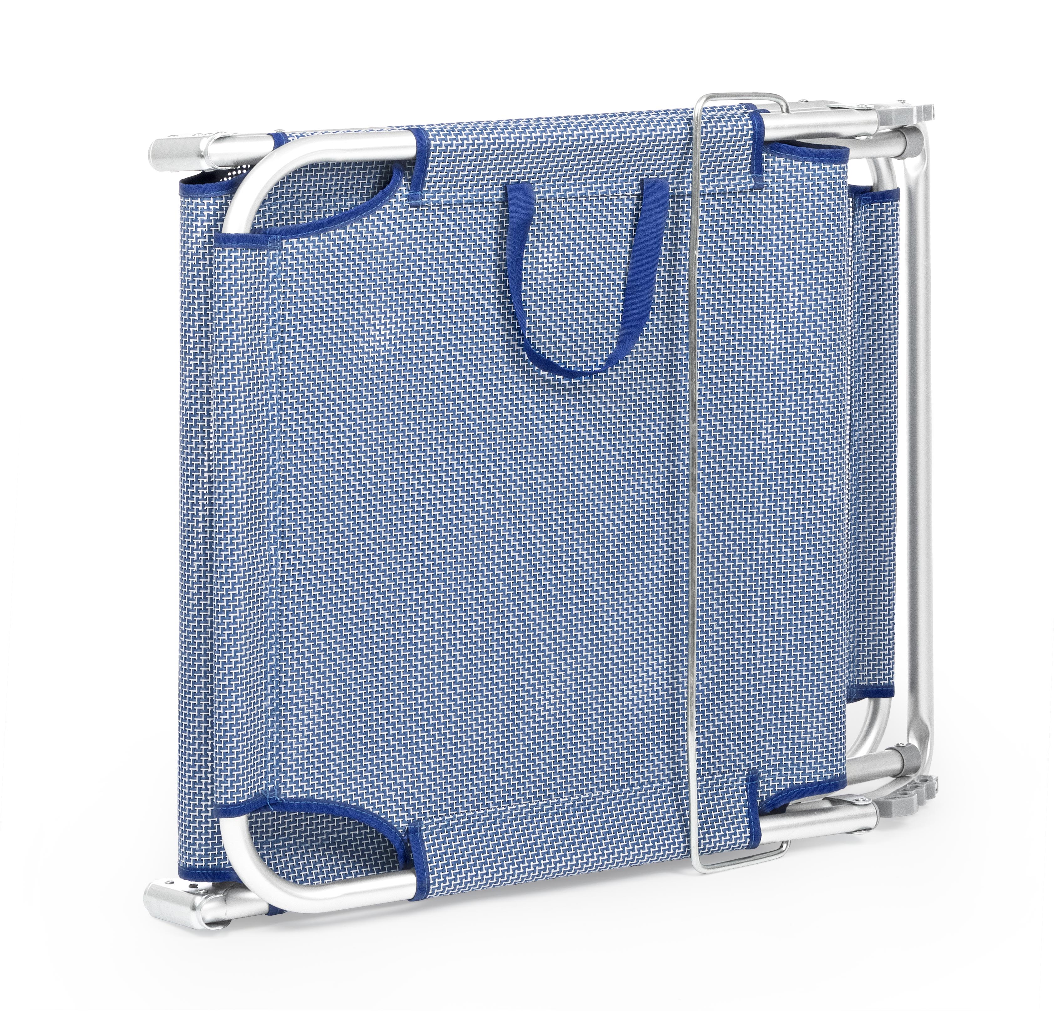 Lettino brandina prendisole pieghevole "Cross" in textilene da spiaggia e balcone