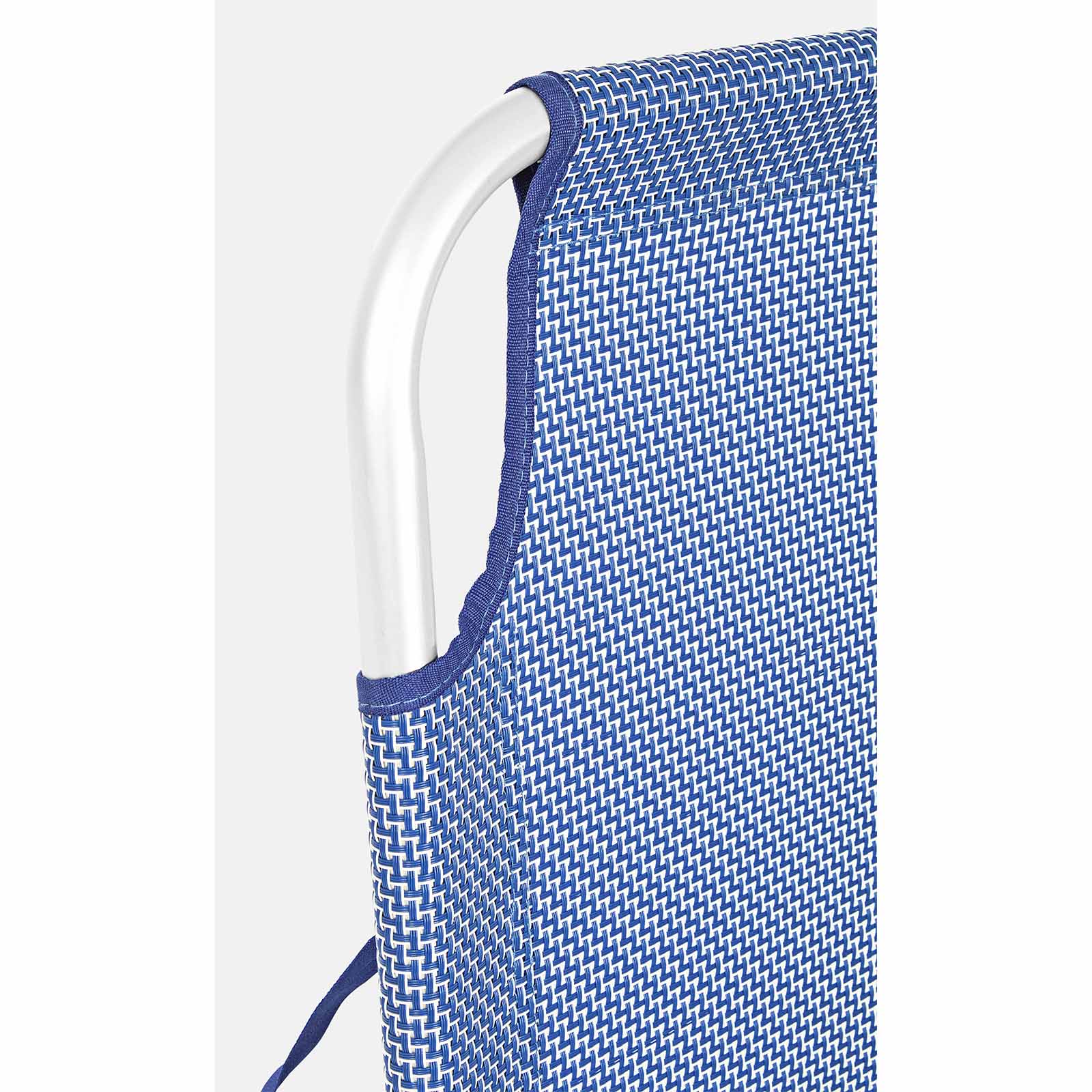 Lettino brandina prendisole pieghevole "Cross" in textilene da spiaggia e balcone