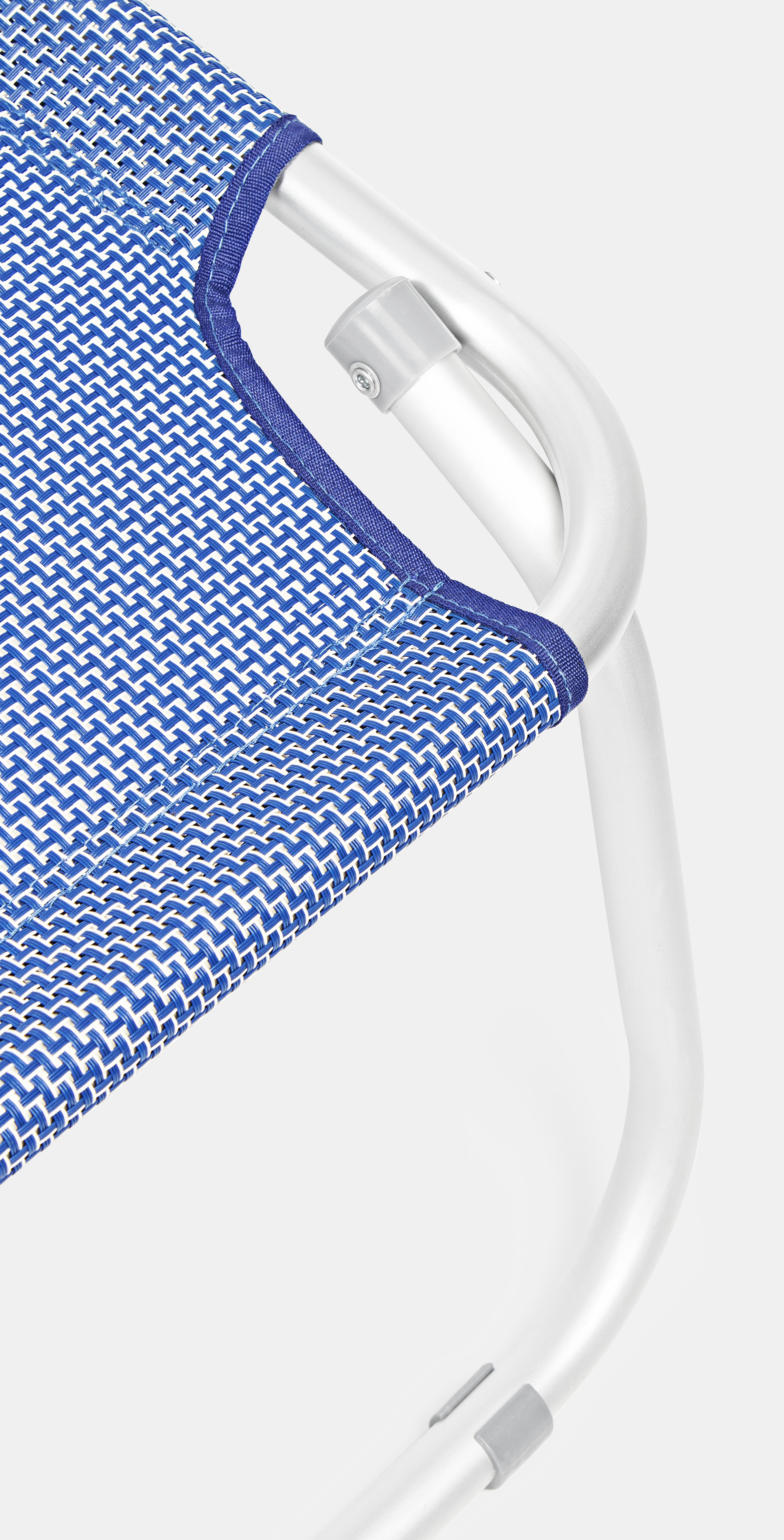 Lettino brandina prendisole pieghevole "Cross" in textilene da spiaggia e balcone