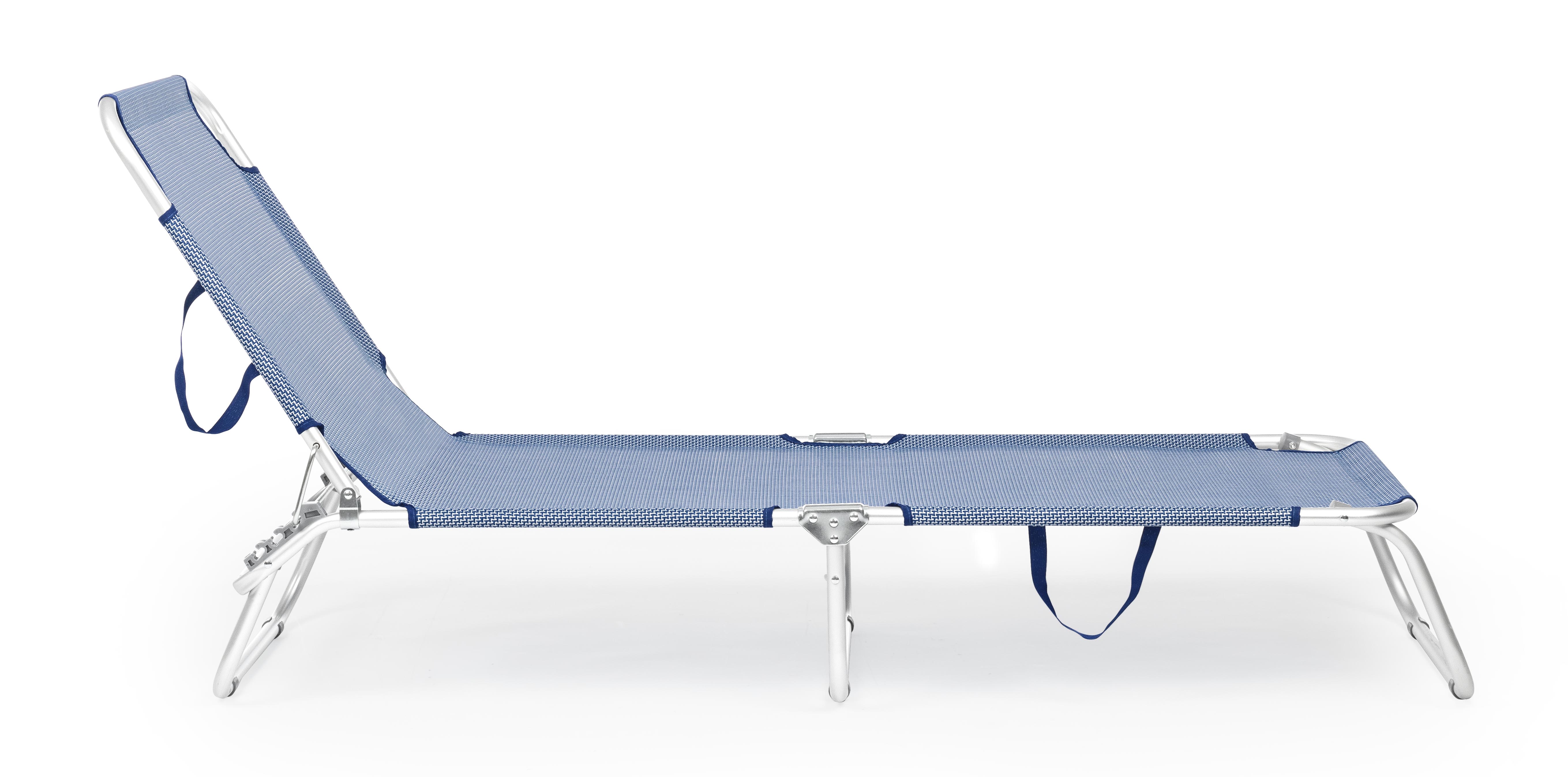 Lettino brandina prendisole pieghevole "Cross" in textilene da spiaggia e balcone