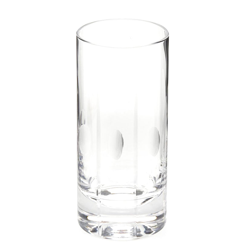 Set 6 bicchieri cilindro alto in vetro trasparente succo e acqua h 17