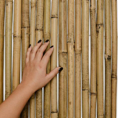 Arella In Canna Cannette In Bamboo Pelato Bambù Naturale Da 5 mm Arelle  Canniccio Decorativo Recinzione Stuoia Ombreggiante Frangivista 1.5 x 3 M