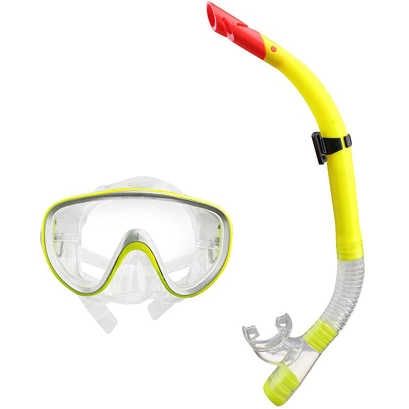 Maschera da sub con boccaglio per immersioni e snorkeling adulti e bambini