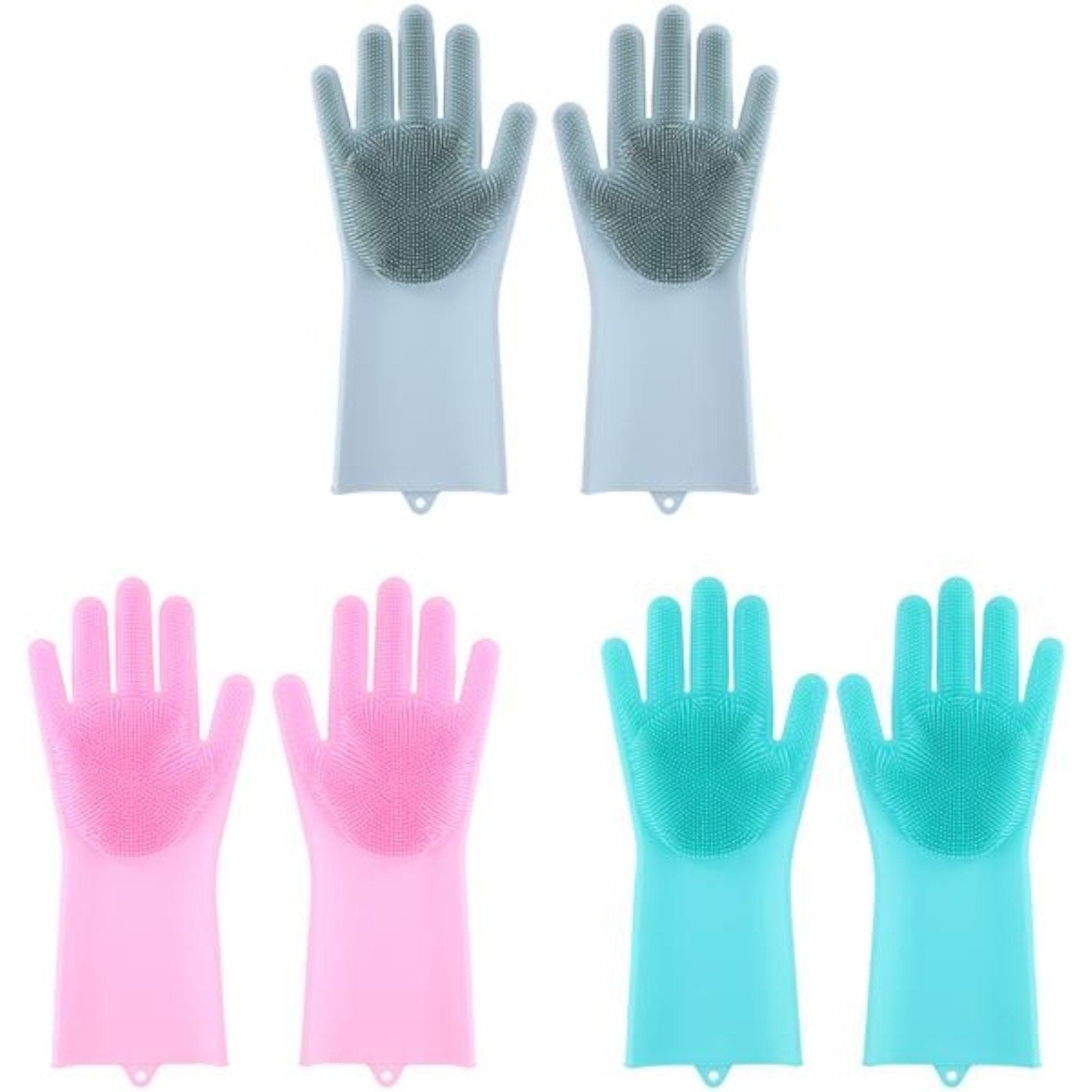 Guanti in silicone con spugna integrata per lavare i piatti da cucina