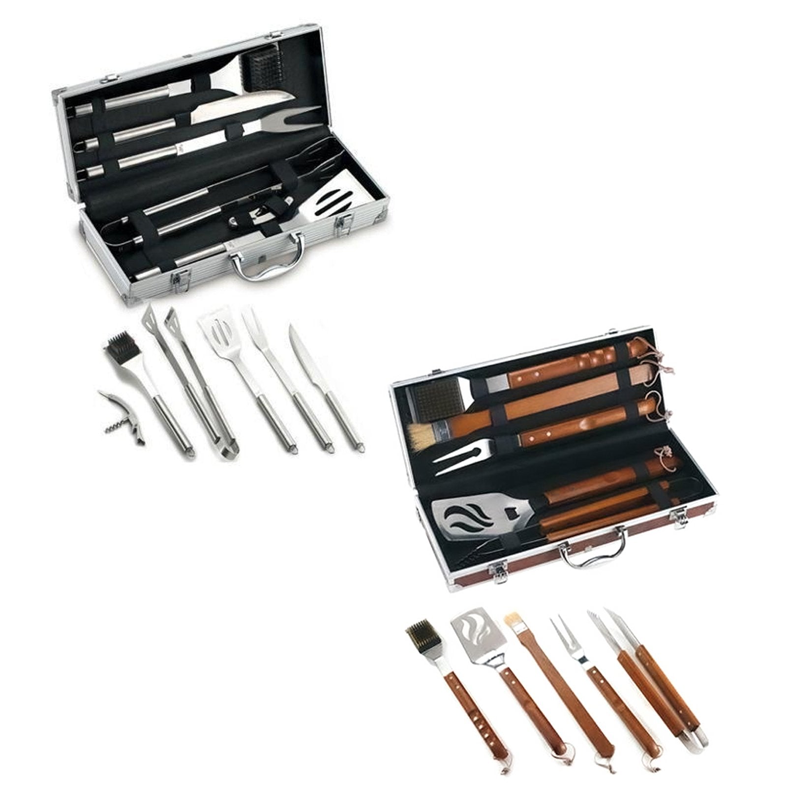 Set di accessori per barbecue Ompagrill kit per BBQ e brace con valigetta