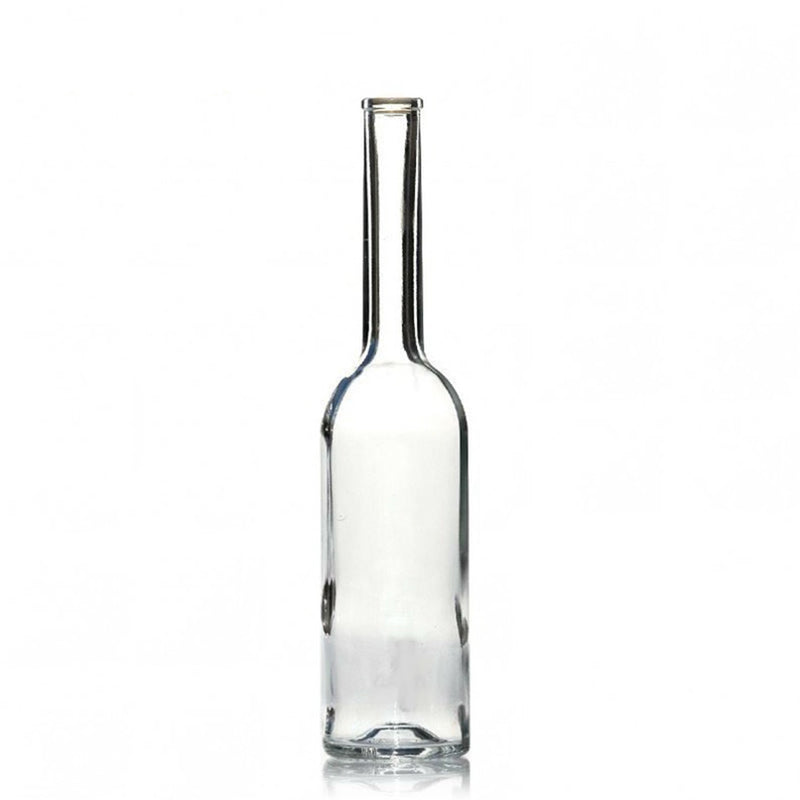 Bottiglia in vetro per distillati vino e liquori modello "Opera" trasparente