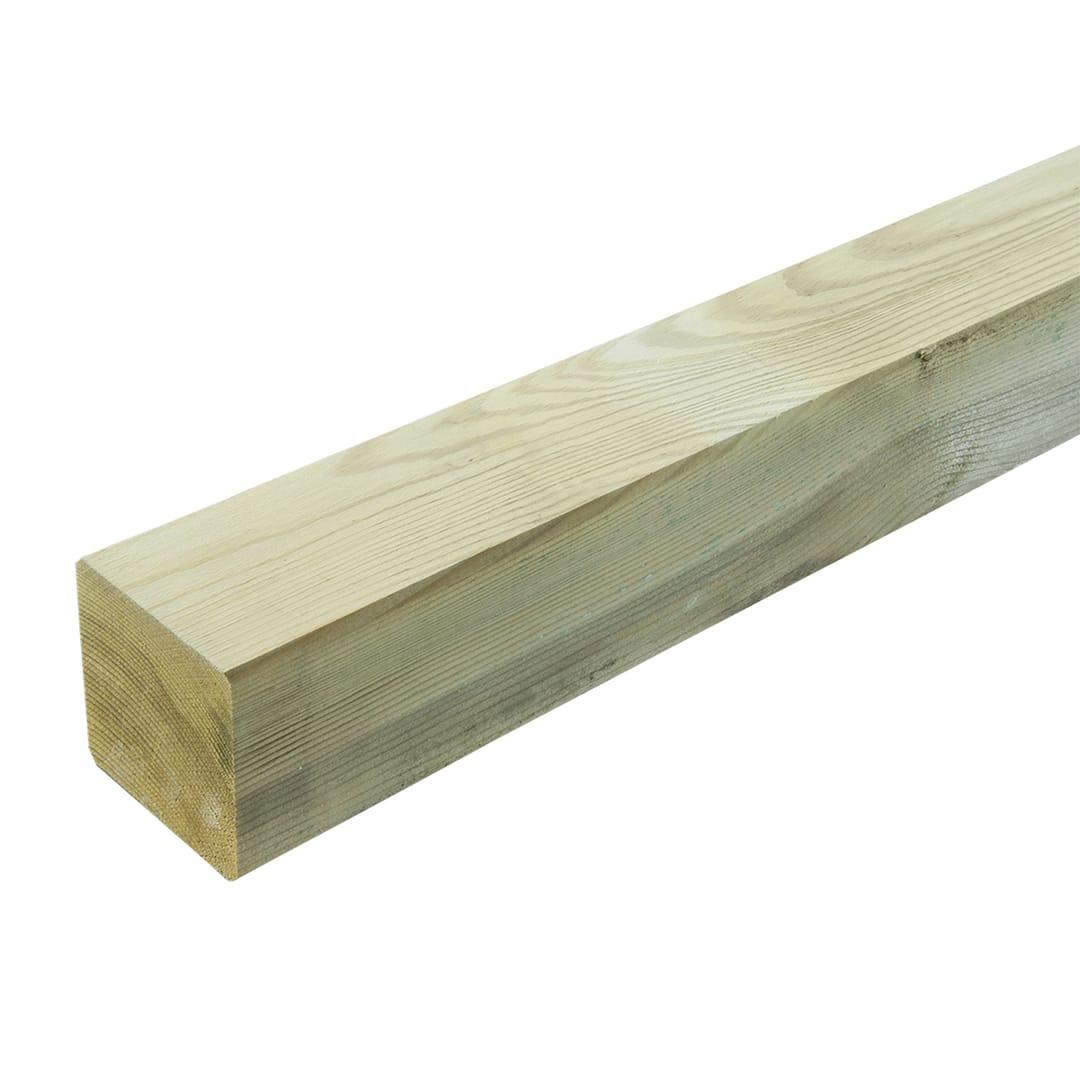 Palo quadrato per pannello grigliato "Lasa" di pino naturale per recinzioni giardino e terrazzo